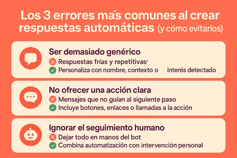 Los 3 errores más comunes al crear respuestas automáticas (y cómo evitarlos)
